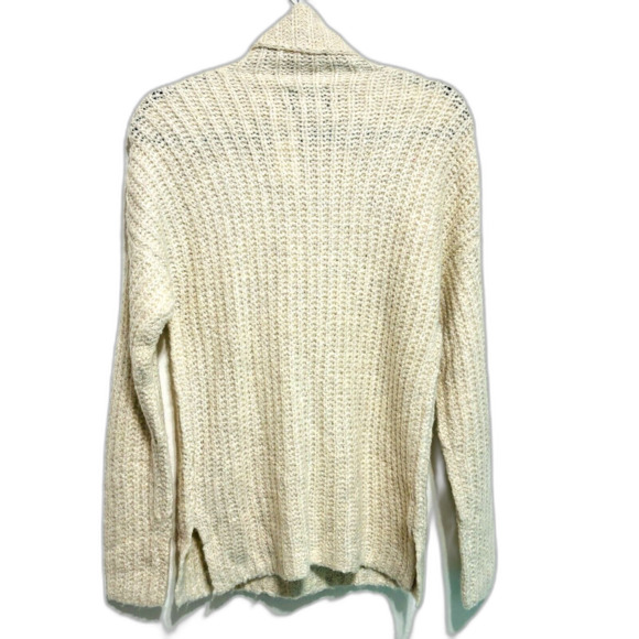 Abercrombie & Fitch Knit Turtleneck Sweater Sz XS Oatmeal Beige Oversize - Picture 2 of 6